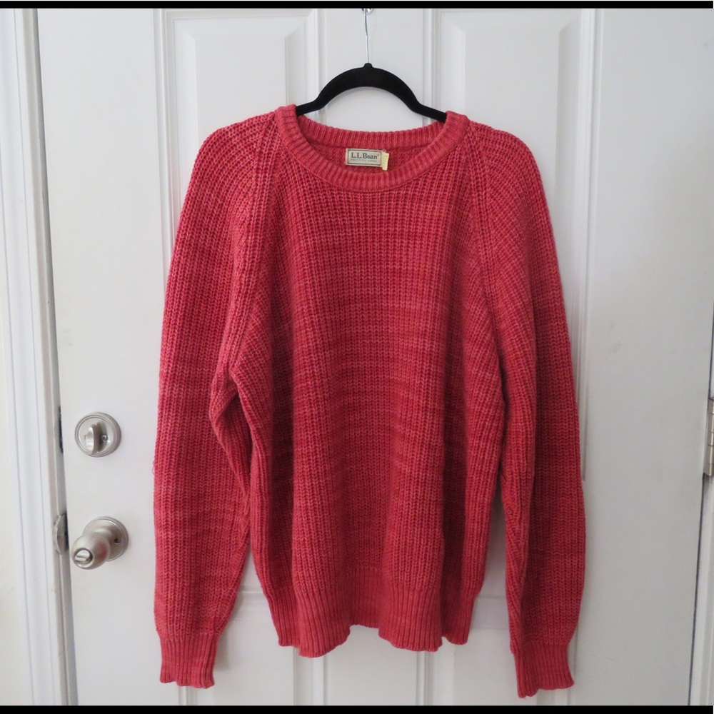 Vintage L.L. Bean oversized knitted red sweater